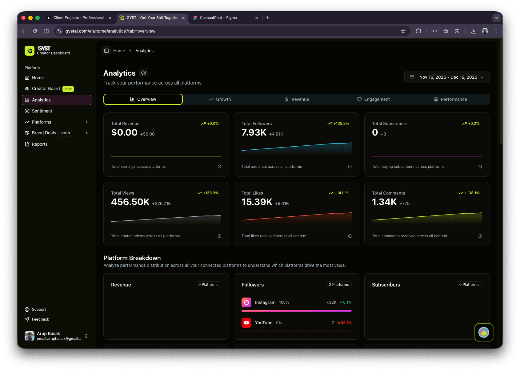 GYST App screenshot 1
